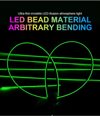 10/14/18 in 1 Led Car Ambient Lights 213 64 Color RGB Symphony Streamer Bluetooth Rainbow Acrylic Strips Atmosphere Lamp Kit 12V