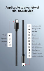 USB Type C to Mini USB Adapter Cable for Camera MP3 MacBook Pro HDD Charging Cable Data Transfer Connector Type-c Mini USB Cable