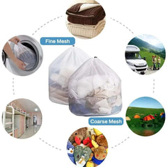 1PC Mesh Laundry Wash Bag – Machine Washable with Drawstring, Reusable & Travel-Friendly for Blouses, Stockings & Underwear