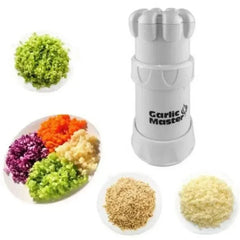 أداة مطبخ متعددة الوظائف من Garlic Master، عجلة تقطيع الثوم، أسطوانة مفرمة الثوم، مطحنة الثوم اليدوية من Kitchen Aid