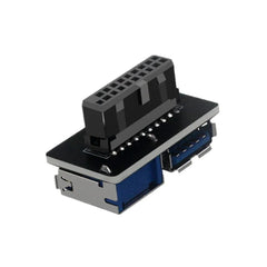 Female Motherboard Adapter USB 3.0 19 20 Pin Socket to Dual USB 3.0 A Splitter Anti-Interference Ability Stability