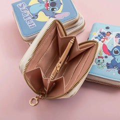 Stitch Coin Purse Fashion Cartoon Zipper Wallet Kawaii Anime Student Print Card Holder ID Storage Bag Card Pack Christmas Gift