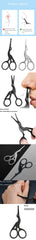 Facial Hair Scissors Rounded Professional Stainless Steel Mustache Nose Hair Beard Eyebrows Eyelashes Trimming Clippers