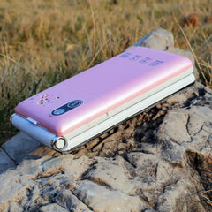 Women Flip Mobile Phone Slim Flashlight Cute Cover Style Dual Sim Big Push Button SOS Sound Recorde Cellphone