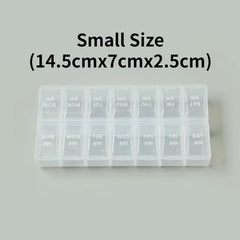 New Weekly Portable Travel Pill Cases Box 7 Days Organizer 14 Grids Pills Container Storage Tablets Vitamins Medicine Fish Oils