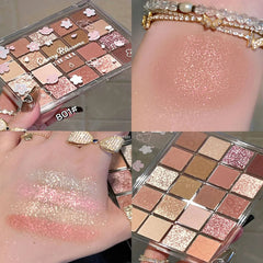 DIKALU Evening Cherry Dance Eyeshadow Tray 20 Color Large Plate Pearl Matte Bright Milk Tea Color Affordable Spring