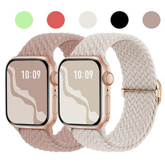Braided Loop Strap For Apple watch Ultra Band 49mm 44mm 40mm 45mm 41mm 42mm 38mm Elastic Solo bracelet iWatch series9 8 7 6 se 3
