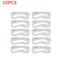 10-50Pcs Card Eyebrow Stencil Reusable Eyebrow Stencil Eye Brow Drawing Guide Beauty Tool Stickers Styling Shaping Template Card