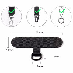1/4 pcs Universal Metal Phone Lanyard Gasket Patch Durable Ultra Thin Mobile Phone Sling Rope Card Clip Strap Hang Cord Tab