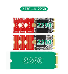محول لوحة تمديد TISHRIC M.2 NGFF NVME SSD بطول 2230 و2242 و2260 و2280 M2 مع حامل بطاقة تمديد و5 أطوال قابلة للتعديل