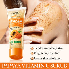 Papaya Vitamin C Whitening Exfoliating Scrub Moisturizing Deep Cleaning Scrub Gel Smoothing Nourishing Skin Summer
