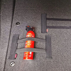 Car Trunk Elastic Mesh Fixed Straps Car Interior Organizer Extinguisher Storage Net Bag Seat Back Fixing Bag Auto Accessories