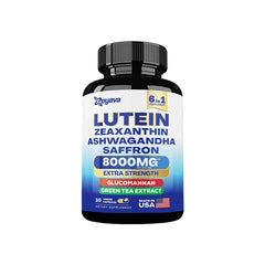 Lutein & Zeaxanthin Supplement 8000 Mg Eye Vitamins with Saffron for Adults, Eye Health Supplement, Supports Vision