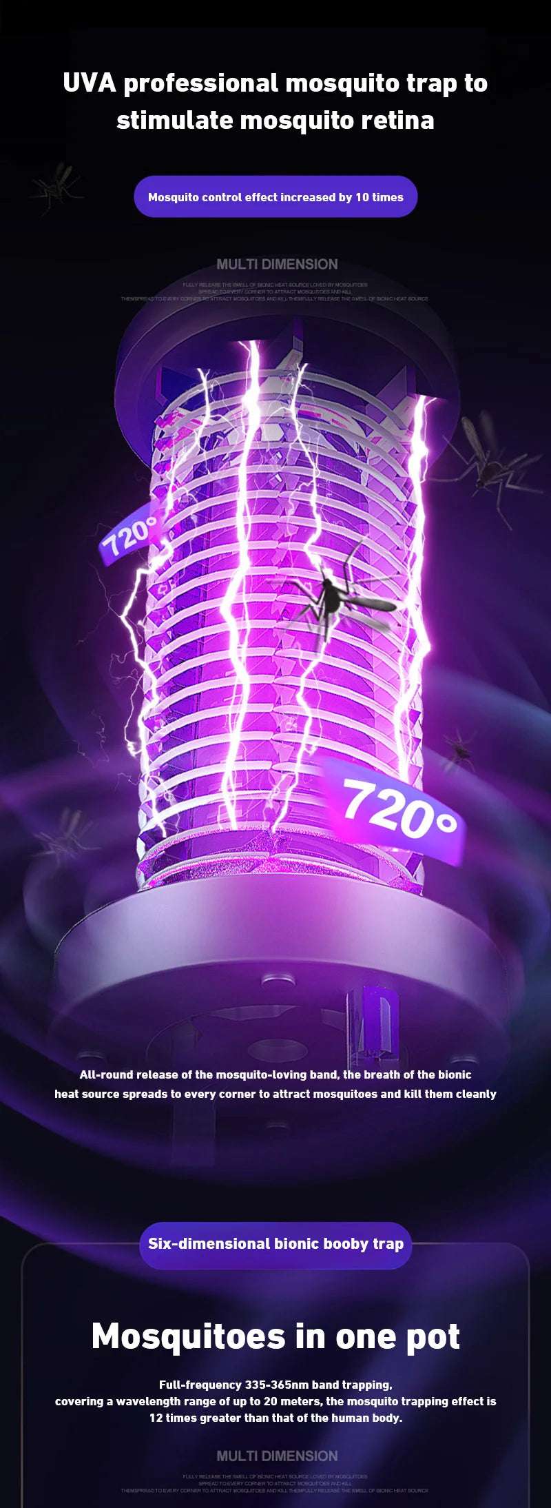 Xiaomi Mosquito Killer Repellent Lamp Rechargeable Electric Fly Trap Insect Killer Outdoor Mute Physical Mosquito Killer Lamps