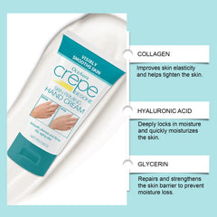 Crepe Begone Firming Hand Cream - Anti-Aging Treatment for Dry Skin, Visibly Smooths & Plumps, 75g/2.65oz