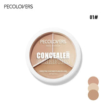 Concealer correction palette compact with three warm nude shades