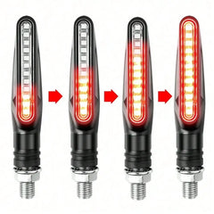 2PCS Universal LED Motorcycle Turn Signal Light 12v IP68 Waterproof Amber Flasher Indicator Blinker Rear Lights Lamp Accessories