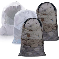 Large Size Laundry Mesh Bag Solid Color Drawstring Laundry Bag Anti-snagging Anti-deformation Mesh Clothes Washing Bag 60x90cm