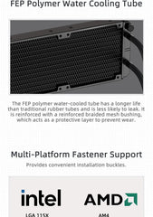 TEUCER NA-360 PC Water Cooling Radiator X99 Motherboard CPU Liquid Cooling Cooler for Intel LGA 2011 1700 1200 1155 AMD AM4 AM5