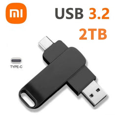 محرك أقراص فلاش USB 3.2 فائق السرعة من شاومي بسعة 16 تيرابايت، محرك أقراص USB 3.2 فائق السرعة لنقل المعادن، محرك أقراص USB مقاوم للماء من النوع C، محرك أقراص SSD USB