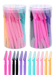30Pcs/Bottle Eyebrow Razors With Container Facial Eye Brow Trimmer In Case Hair Removal Shaver Safe Blades Trimming Tools