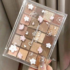 DIKALU Evening Cherry Dance Eyeshadow Tray 20 Color Large Plate Pearl Matte Bright Milk Tea Color Affordable Spring