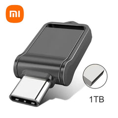 محرك أقراص فلاش USB Type-c 2 في 1 من شاومي بسعة 2 تيرابايت 3.2 بوصة، نقل عالي السرعة، قرص معدني مقاوم للماء، عالمي للهواتف المحمولة والكمبيوتر
