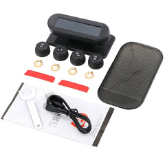 Tire Pressure Monitoring System Temperature Warning New C External Battery Version Sensors Solar TPMS Car Tyre Pressure Monitor