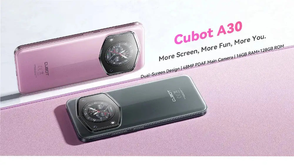 Cubot A30 4G Smartphone Android 14 16GB (6GB+10GB Extend) RAM+128GB ROM 90Hz 6.745-inch Display 5100mAh 48MP Rear Camera Face ID