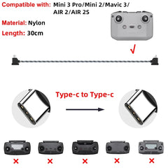 Data Cable OTG Remote Controller to Phone Tablet Connector USB TypeC IOS Extend for DJI MINI 4K/2/3 Pro/SE/Pro/Air/Mavic 2/3