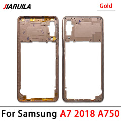 الإطار الأوسط لهاتف Samsung A41 F62 M51 M62 A7 2018 مع زر التحكم في الصوت والإطار الأمامي والإطار الأوسط وهيكل الهيكل