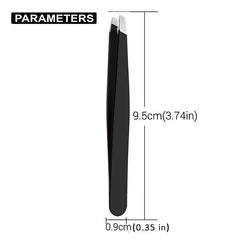 4Piece Stainless Steel Tweezer Set for Facial Hair Removal and Splinter Removal travel kit