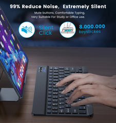 7/10inch Bluetooth Keyboard Wireless Keyboard Bluetooth Mini English Russian Keyboard Rechargeable For ipad Phone Tablet