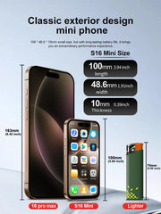 هاتف SERVO S16 Mini 4G LTE الذكي اللطيف بنظام Android 12.0 OS 2/3GB RAM 16/64GB ROM Google Play شاشة 4.0 بوصة هواتف محمولة صغيرة الحجم