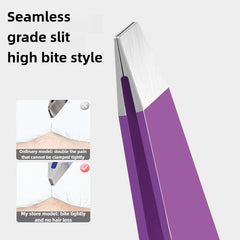 Eyebrow Tweezer 4Pcs Colorful Hair Beauty Fine Hairs Puller Stainless Steel Slanted Eye Brow Clips Removal Makeup Tools