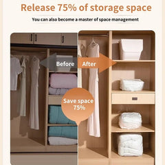 Vacuum Storage Bags No Need Pump Large Plastic Storage Bags for Storing Clothes blankets Compression Empty Bag Travel Accessorie