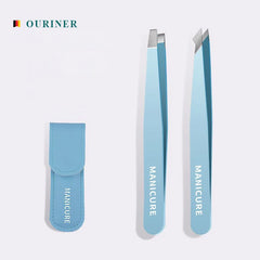 4 Pcs Colorful Eyebrow Tweezer Hair Beauty Fine Hairs Puller Stainless Steel Slanted Eye Brow Clips Removal Makeup Tools