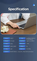 Eaget Super Mini USB Pen Drive Pendrive 2 in 1 USB Type C& USB A Interface USB Flash Drive 120Mb/s USB 3.2 Key USB Memory Stick