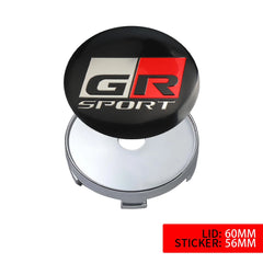 56/60mm Car Wheel Hub Center Cap Aluminum Metal Logo Stickers For Toyota Rav4 Corolla Camry Aqua Auris Cross Yaris TRD Prius GR