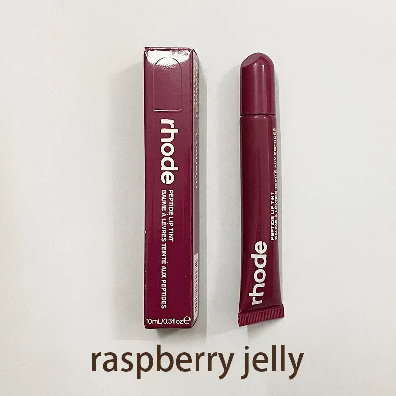 Raspberry Jelly lip and cheek tint stick, berry-red tube with matching box