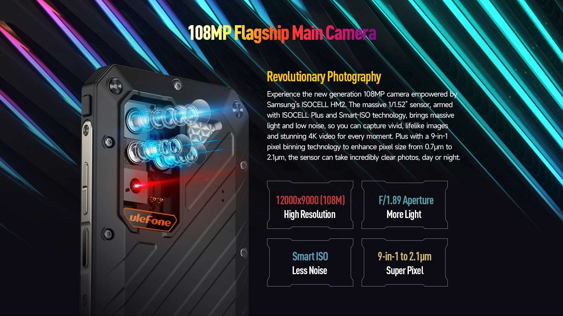 Ulefone Power Armor 18T Ultra 5G Rugged Smartphone，Dimensity 7050，512GB ROM +24GB RAM ，THERMAL BY FLIR®,Android  13，108MP