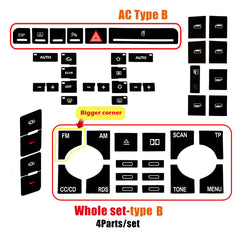 For Audi A4 B6 B7 Repair Sticker 2000 To 2008 Power Window Switch Button Repair Kit For Dashboard Panel ESP Alarm Climate Button