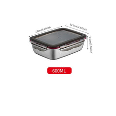 304 Stainless Steel Lunch Bento Box Sealed Leakproof Portable Food Storage Box Household Pickle Box Refrigerator Food Container