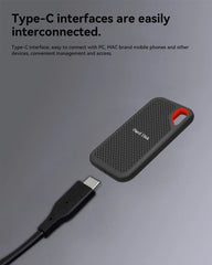 قرص صلب خارجي محمول من لينوفو E60 بسعة 1 تيرابايت و2 تيرابايت و256 تيرابايت بمنفذ USB 3.1 عالي الدقة لأجهزة الكمبيوتر المحمولة وPS5 وقرص صلب محمول للتخزين