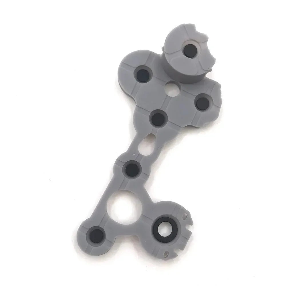Conductive d-pad contact rubber button, gray cross shape with black contact points