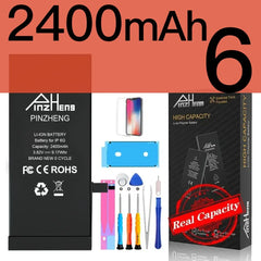 PINZHENG Real High Capacity Battery For iPhone 8 SE2020 6 6S 7 8Plus X Xs Max Xr Phone Replacement Batteries Warranty One Year