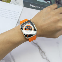 حزام سيليكون لساعة Apple Watch 49 مم 45 44 40 41 38 42 مم سوار مغناطيسي iWatch Ultra series 7 6 3 se 8 9 Ultra 2