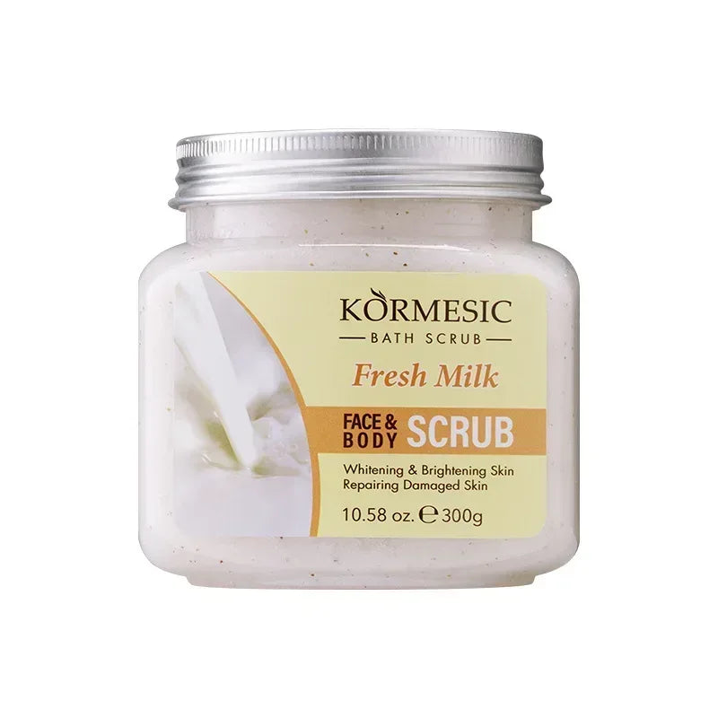KORMESIC Turmeric Body Scrub Cream Facial Moisturizing Deep Cleansing Milk Rose Gentle Tender Face Exfoliation Skin Care Product - Mumzar