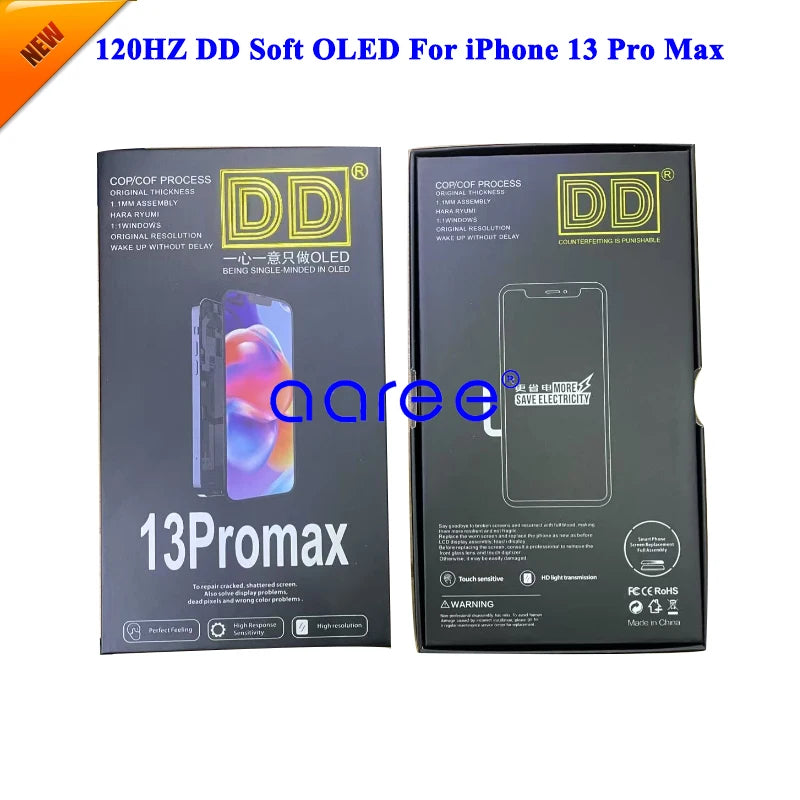 شاشة LCD OLED ناعمة DD 120 هرتز لهاتف iPhone 13 Pro Max شاشة LCD لهاتف iPhone 13 PM شاشة LCD مجموعة محول رقمي تعمل باللمس