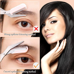 Eyebrow Trimming Knife Eyebrow Face Razor For Women Professional Eyebrow Scissors With Comb Brow Trimmer Scraper Accesso